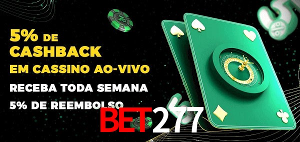 Promoções do cassino ao Vivo bet277